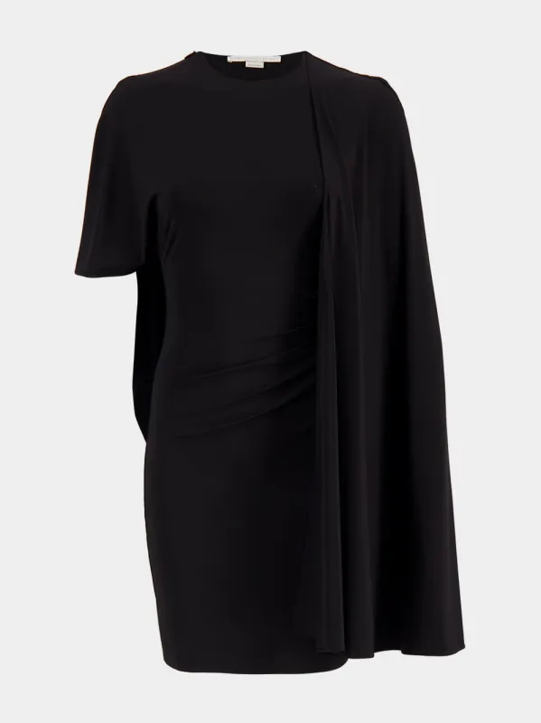 Black Asymmetric Mini Dress made by Stella McCartney