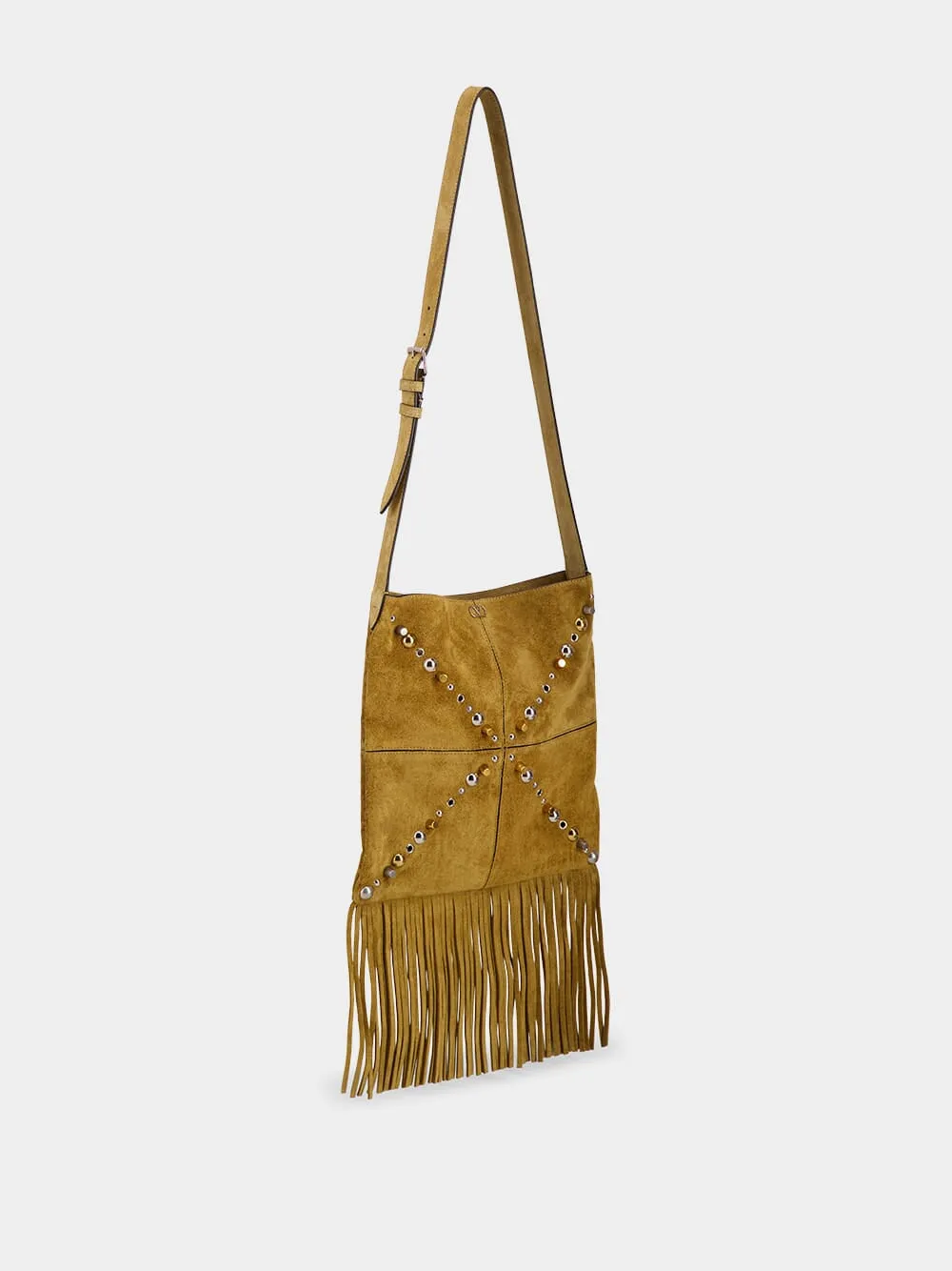 Camel Suede Nellcôte Fringe Shoulder Bag sold by Fashion Clinic product image thumbnail 2