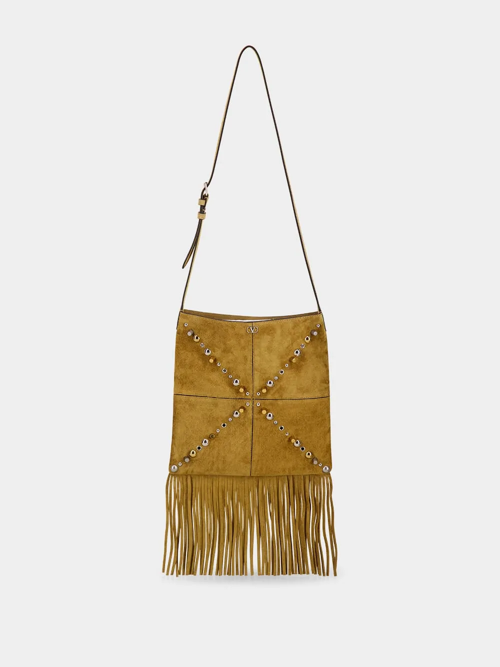 Camel Suede Nellcôte Fringe Shoulder Bag sold by Fashion Clinic