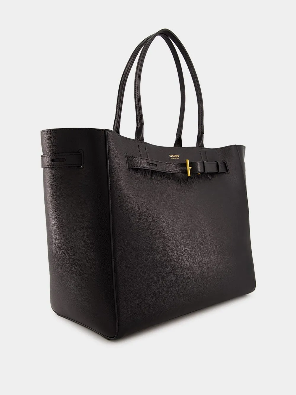 Black Audrey Large Tote in Grain Leather sold by Fashion Clinic product image thumbnail 3
