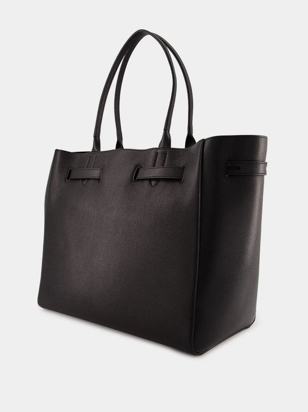 Black Audrey Large Tote in Grain Leather sold by Fashion Clinic product image thumbnail 5