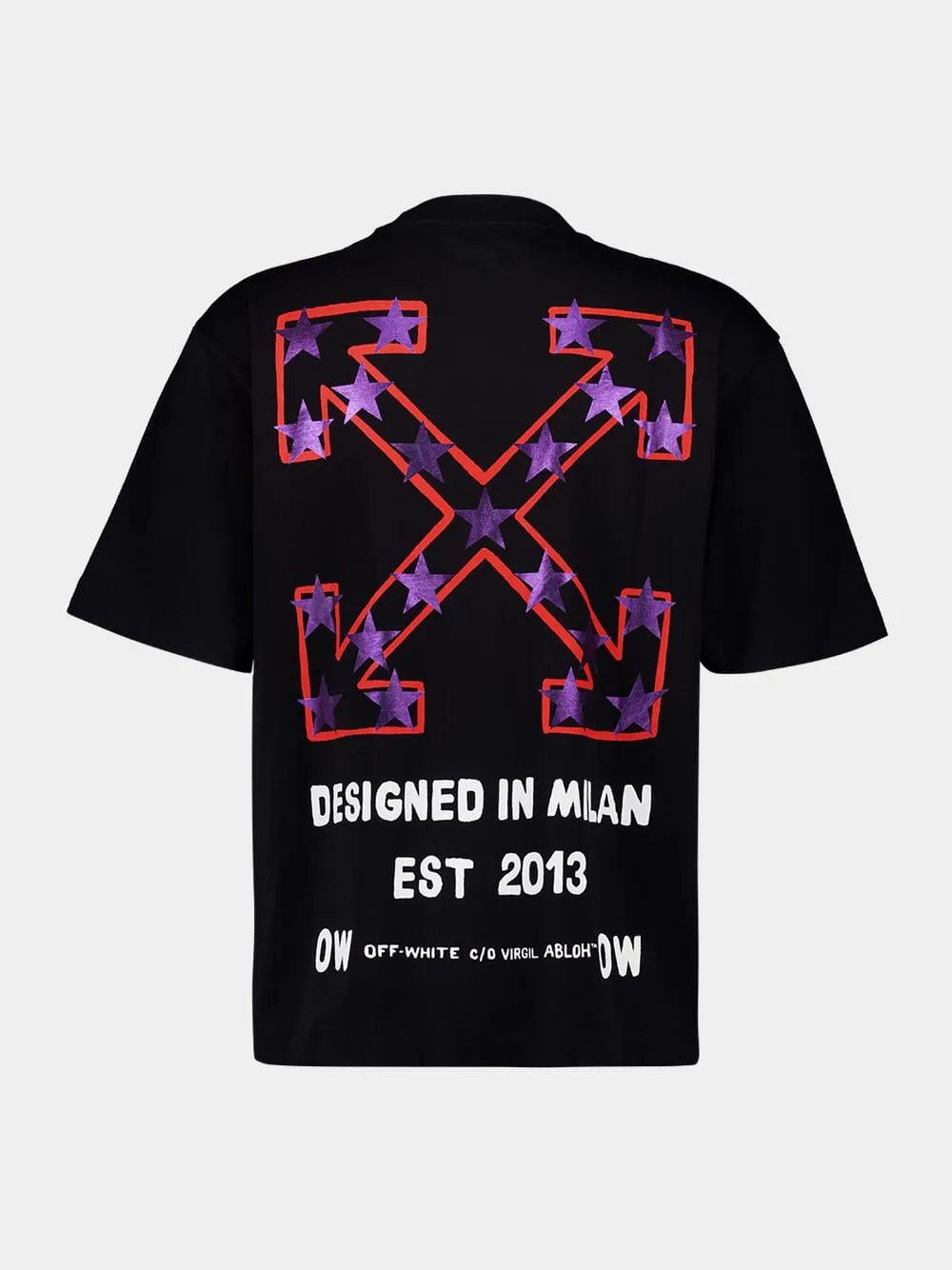 Black Starry Arrow Graphic T-Shirt sold by Fashion Clinic product image thumbnail 2