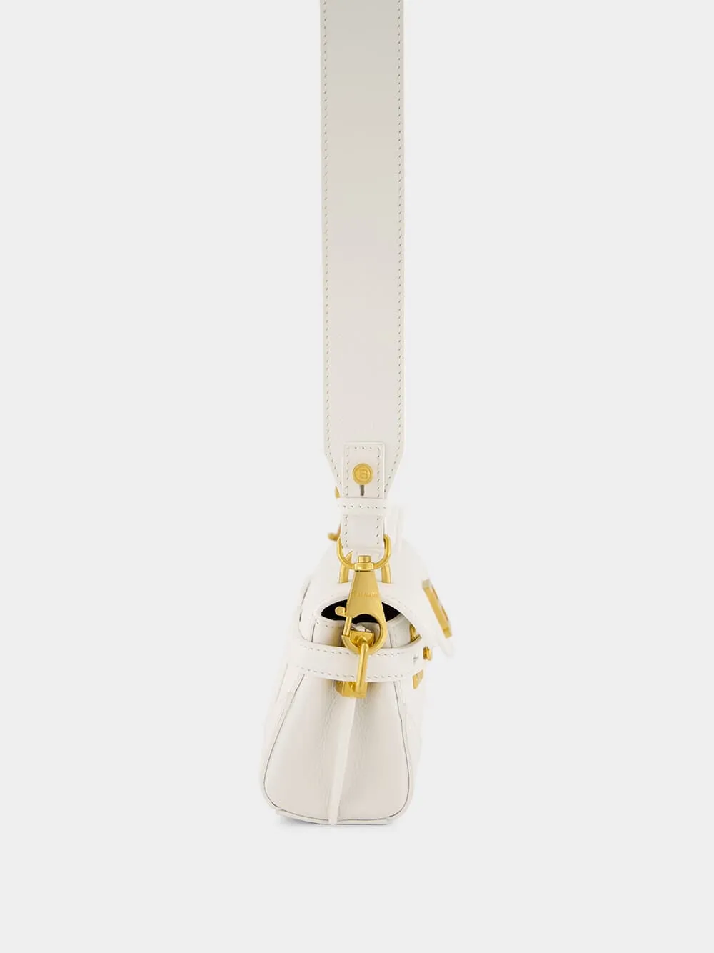 White B-Buzz Grained Calfskin Bag sold by Fashion Clinic product image thumbnail 4