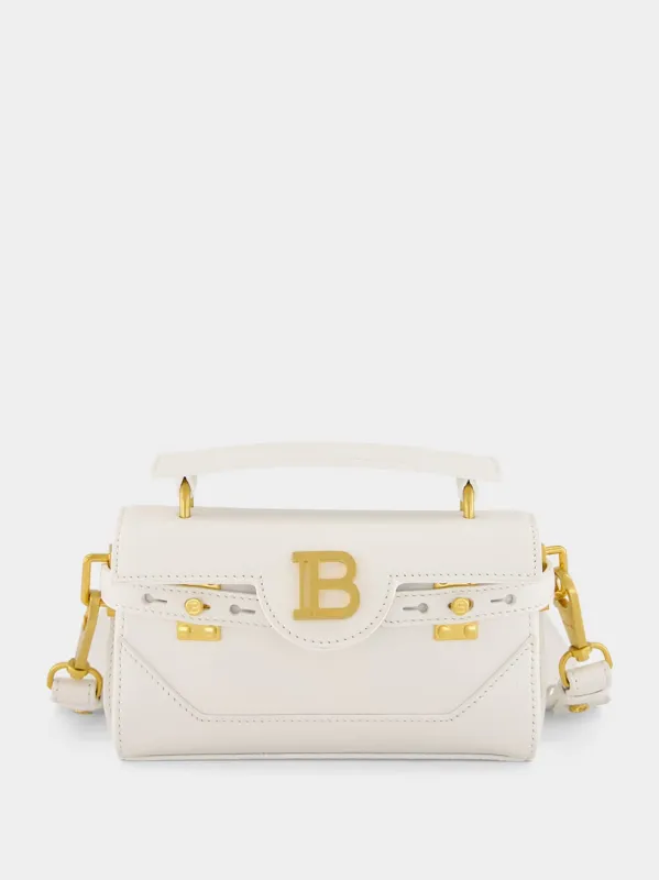White B-Buzz Grained Calfskin Bag sold by Fashion Clinic