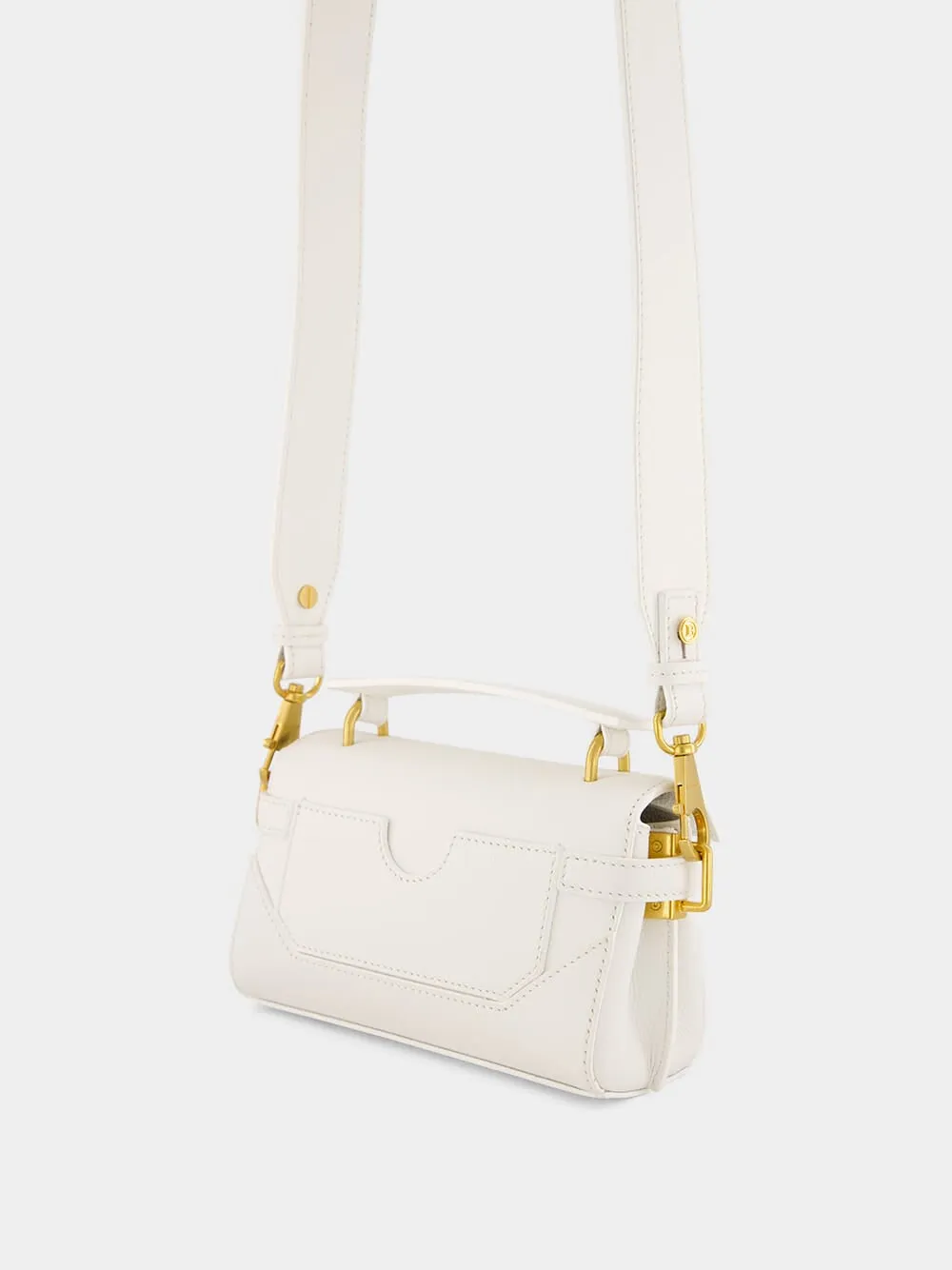 White B-Buzz Grained Calfskin Bag sold by Fashion Clinic product image thumbnail 5