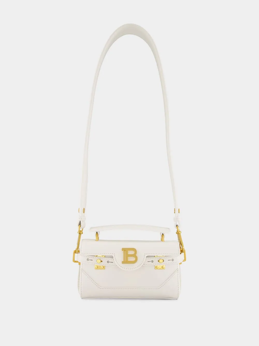 White B-Buzz Grained Calfskin Bag sold by Fashion Clinic product image thumbnail 2