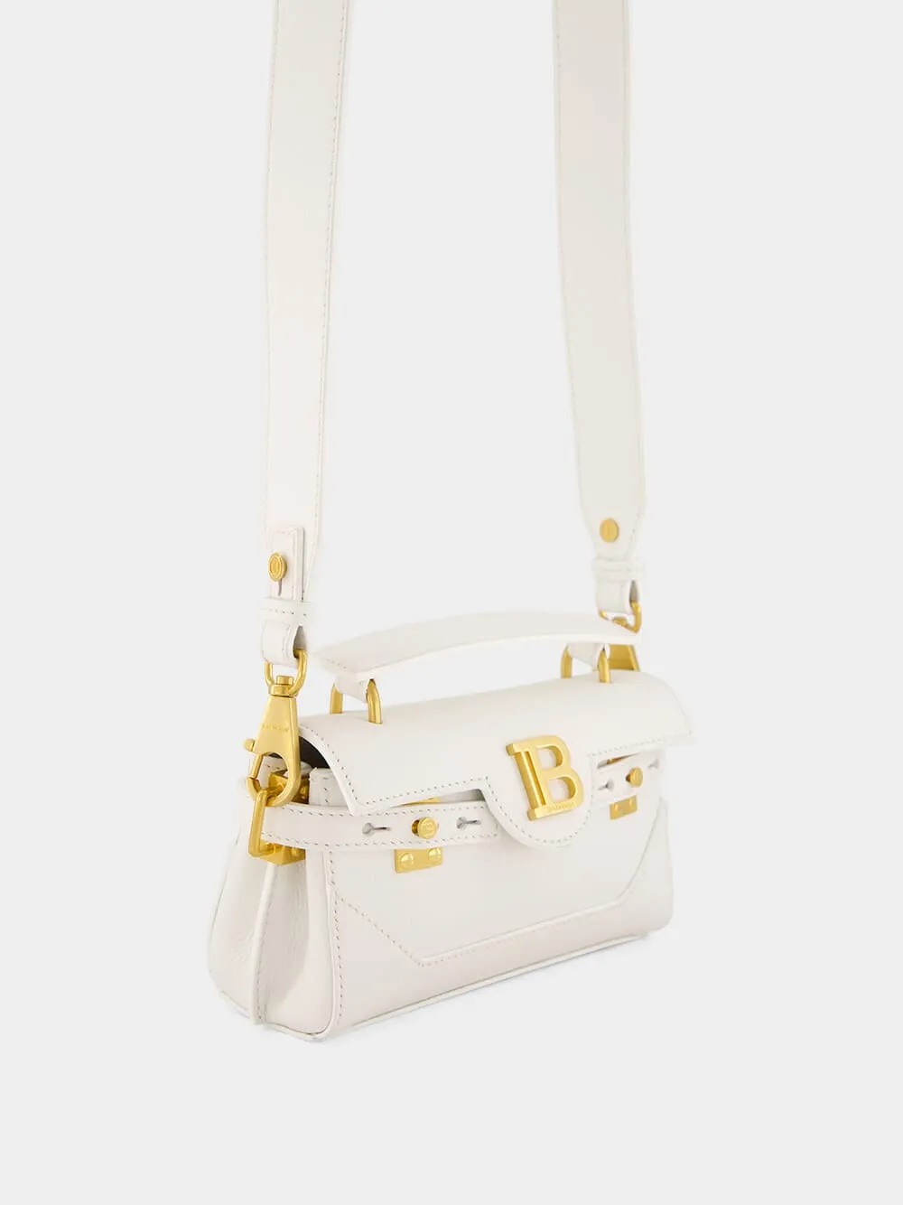 White B-Buzz Grained Calfskin Bag sold by Fashion Clinic product image thumbnail 3