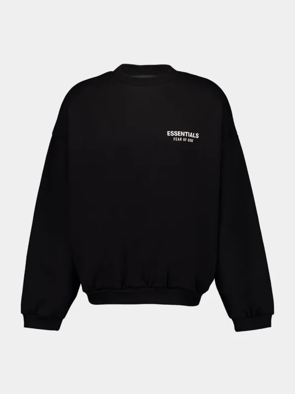 Black Essentials Fleece Crewneck sold by Fashion Clinic
