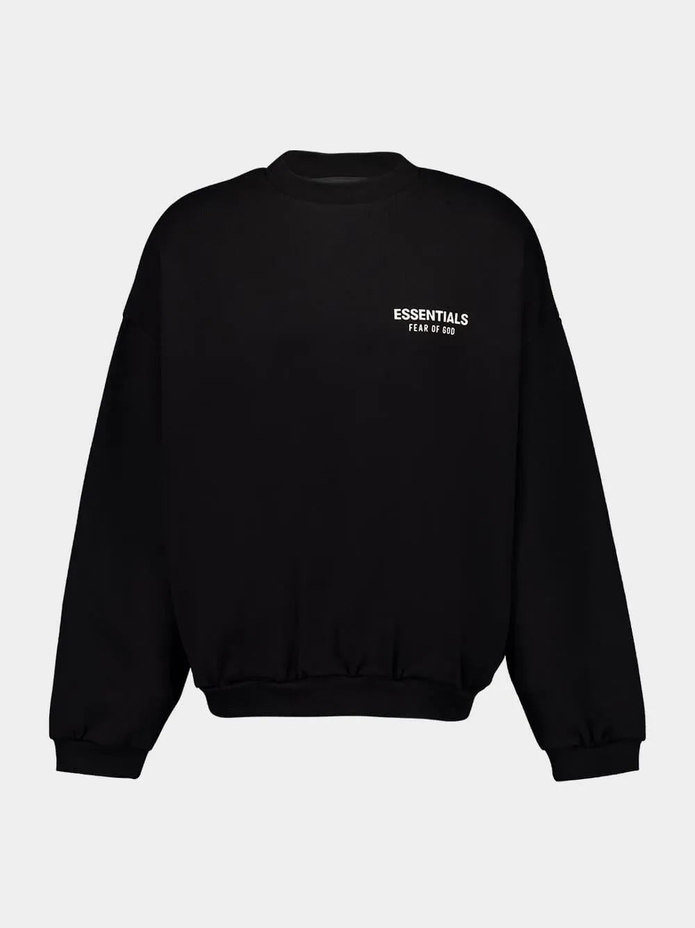 Black Essentials Fleece Crewneck sold by Fashion Clinic