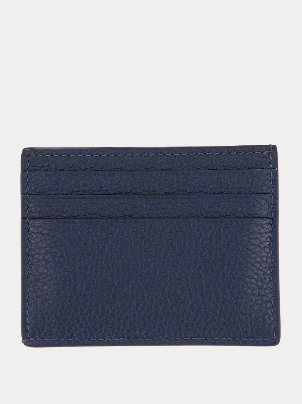 Blue T-Line Soft Grain Leather Card Holder sold by Fashion Clinic product image thumbnail 2