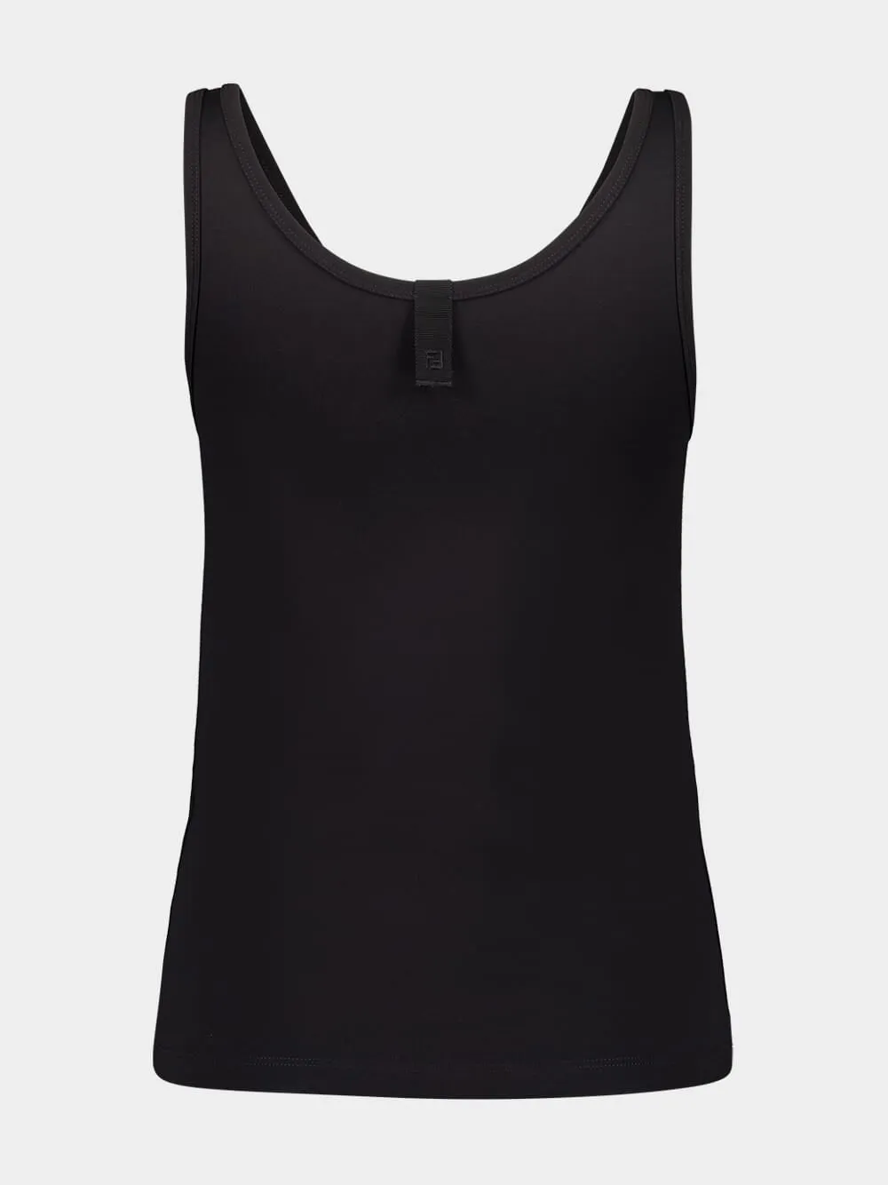 Black Cotton Sleeveless Top with Bow sold by Fashion Clinic product image thumbnail 2