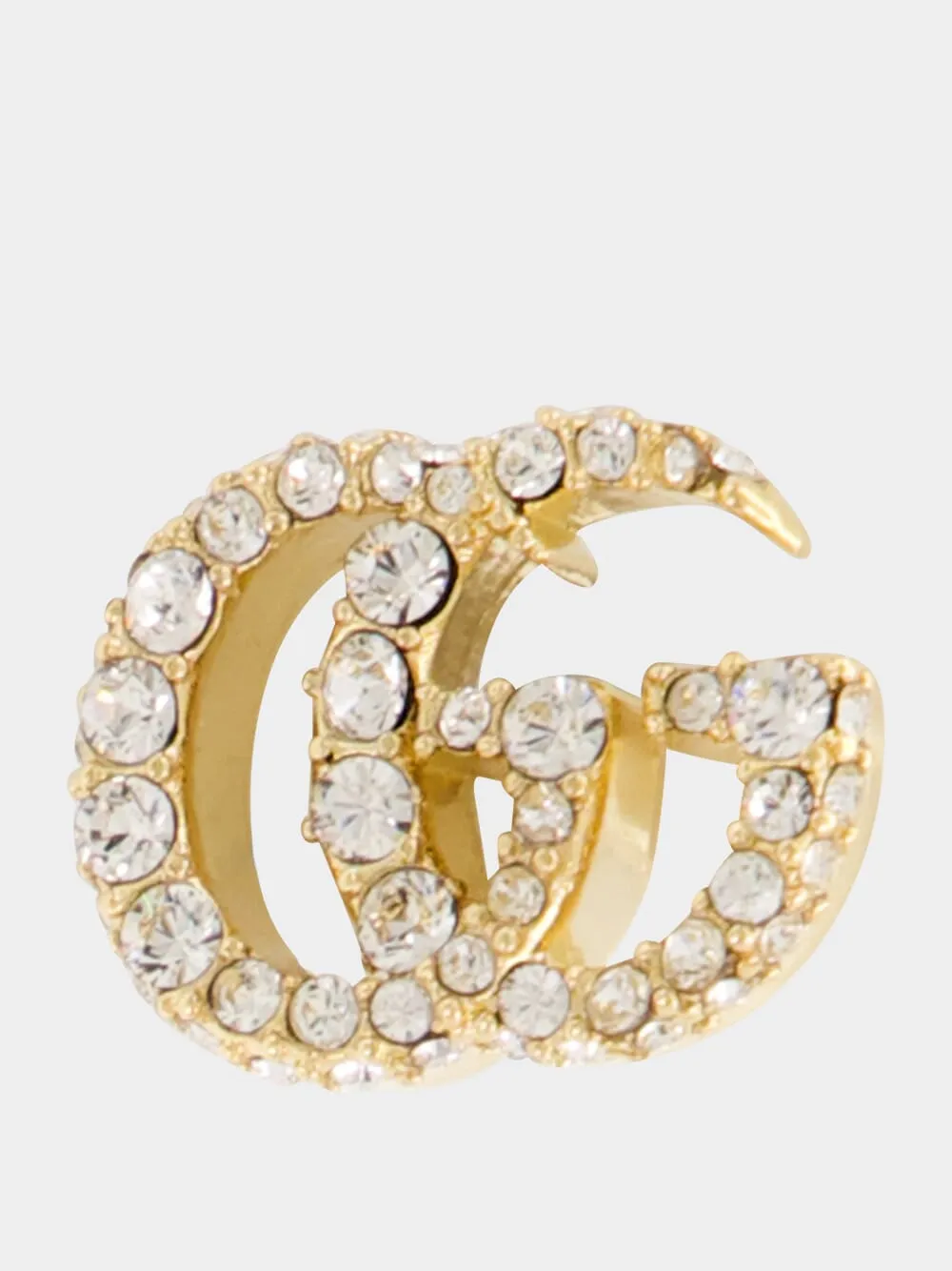 Gold GG Marmont Crystal Earrings sold by Fashion Clinic product image thumbnail 4