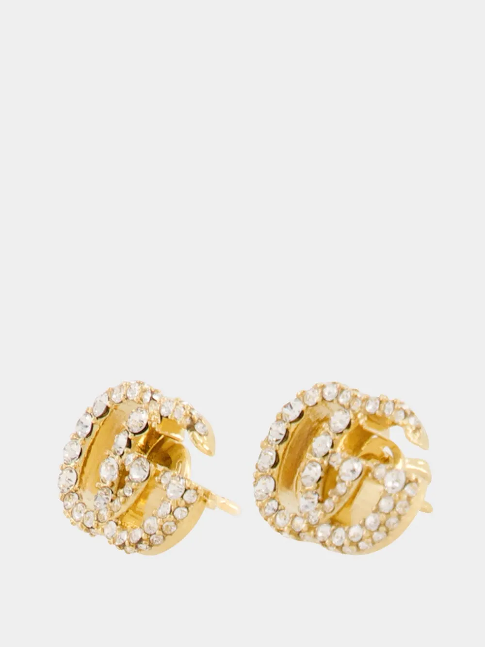 Gold GG Marmont Crystal Earrings sold by Fashion Clinic product image thumbnail 2