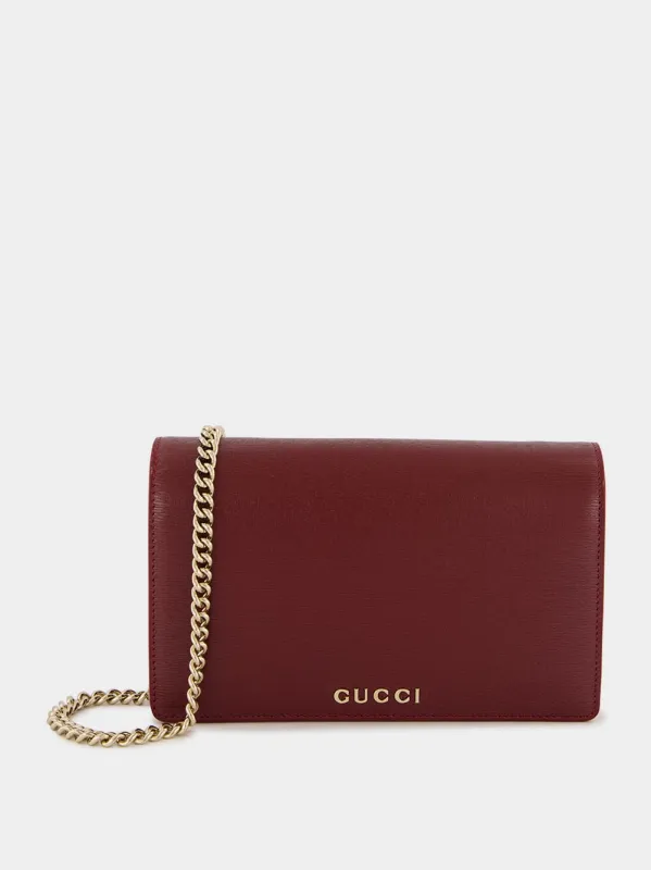 Rosso Ancora Chain Wallet made by Gucci