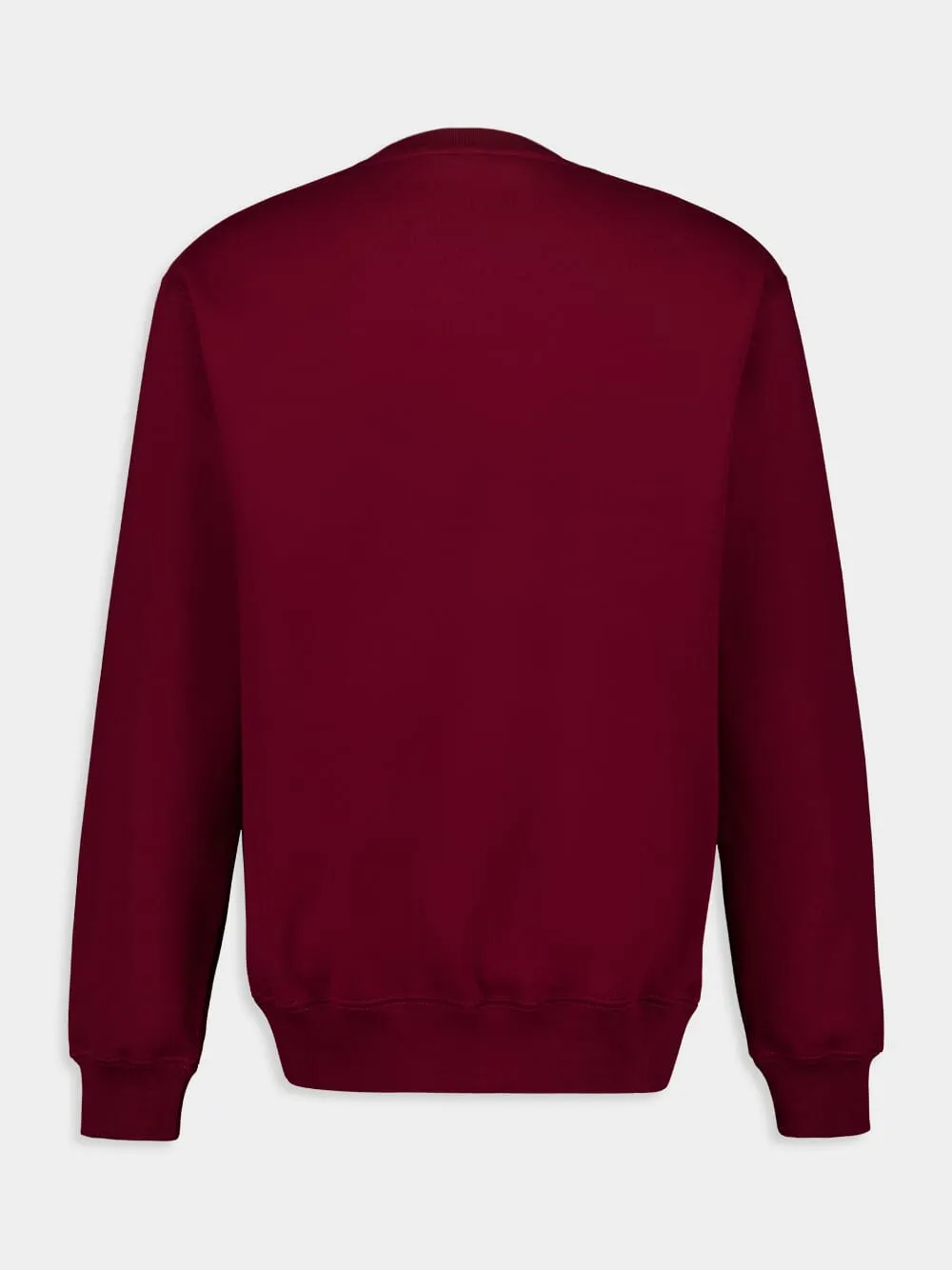 Rosso Ancora Red Embroidered Cotton Sweatshirt sold by Fashion Clinic product image thumbnail 2