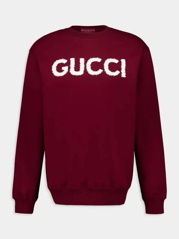 Rosso Ancora Red Embroidered Cotton Sweatshirt sold by Fashion Clinic