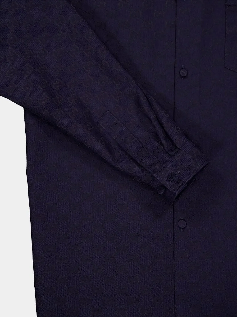 Dark Blue GG Canvas Shirt sold by Fashion Clinic product image thumbnail 4