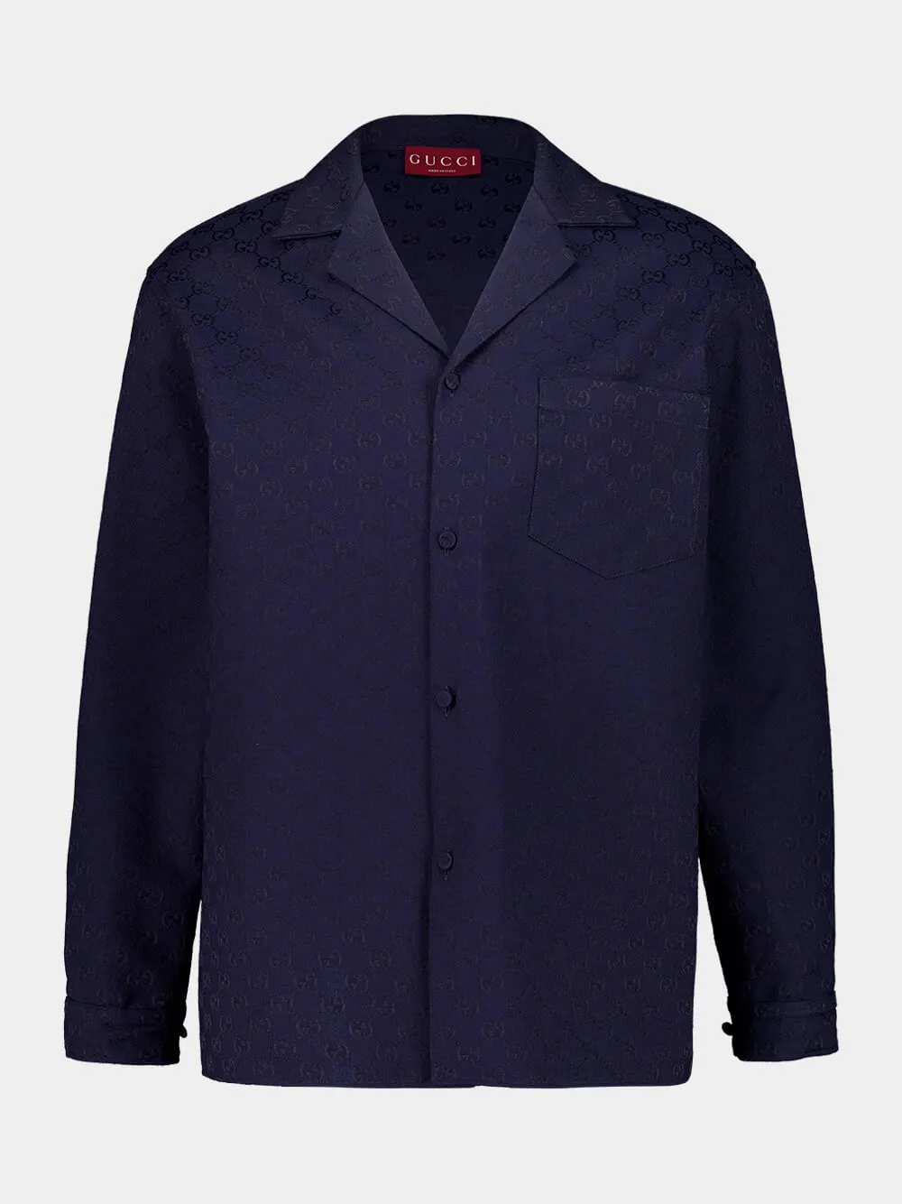 Dark Blue GG Canvas Shirt sold by Fashion Clinic