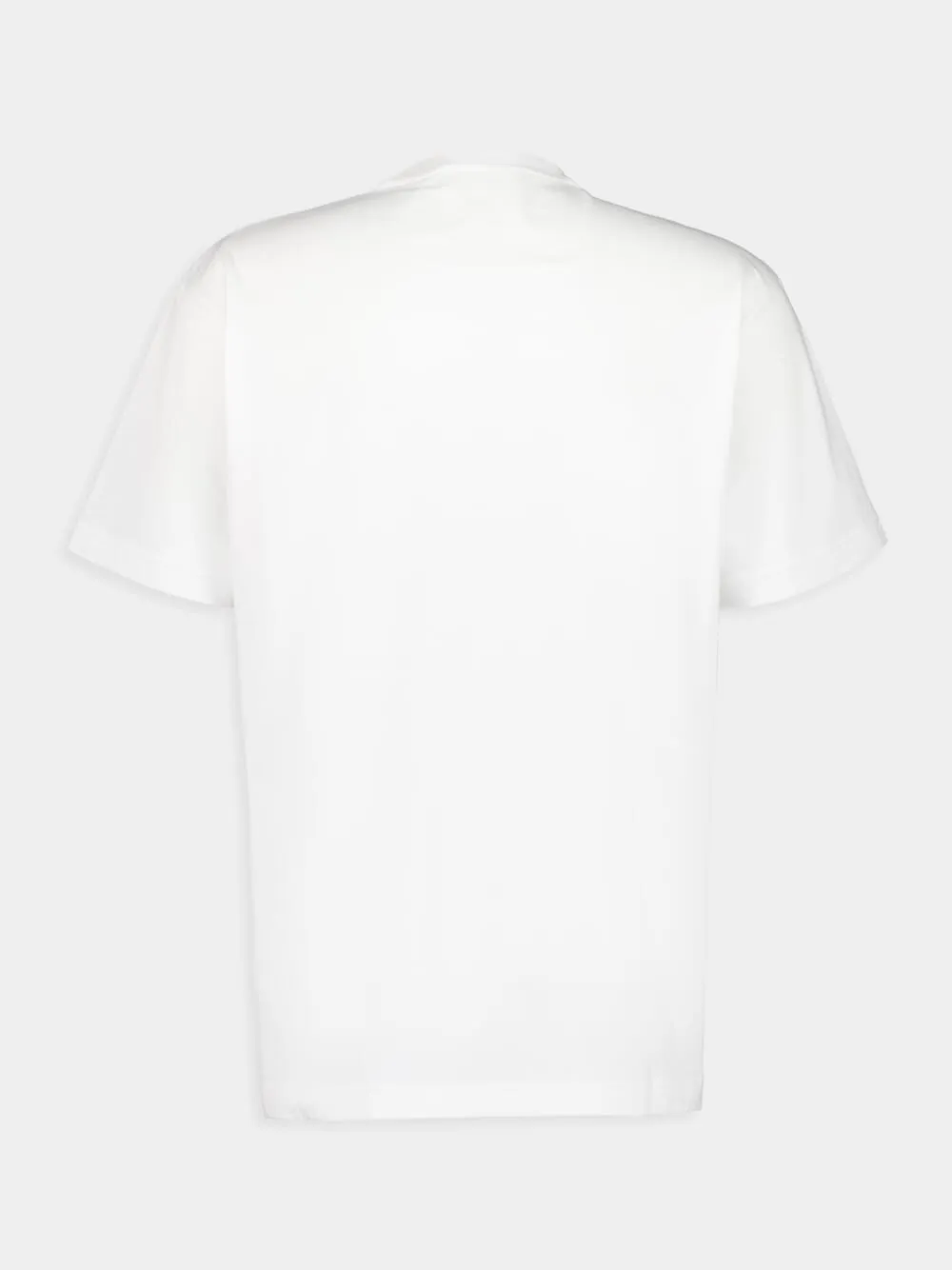 White Embroidered Cotton Jersey T-Shirt sold by Fashion Clinic product image thumbnail 2