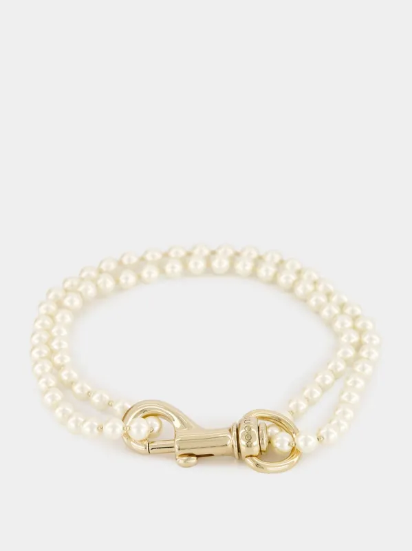 Glass Pearl Necklace with Hook Closure sold by Fashion Clinic