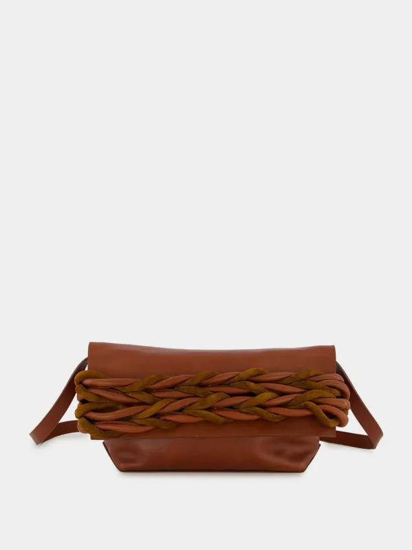 Medium Braided Leather Bag in Brown sold by Fashion Clinic