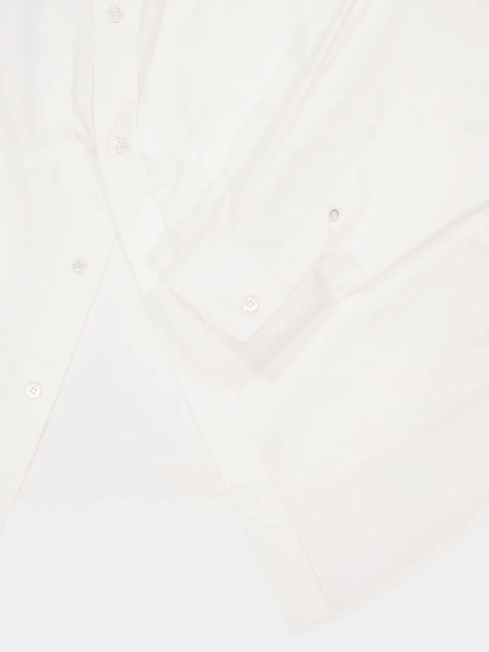 White Long-Sleeved Cotton Shirt sold by Fashion Clinic product image thumbnail 4