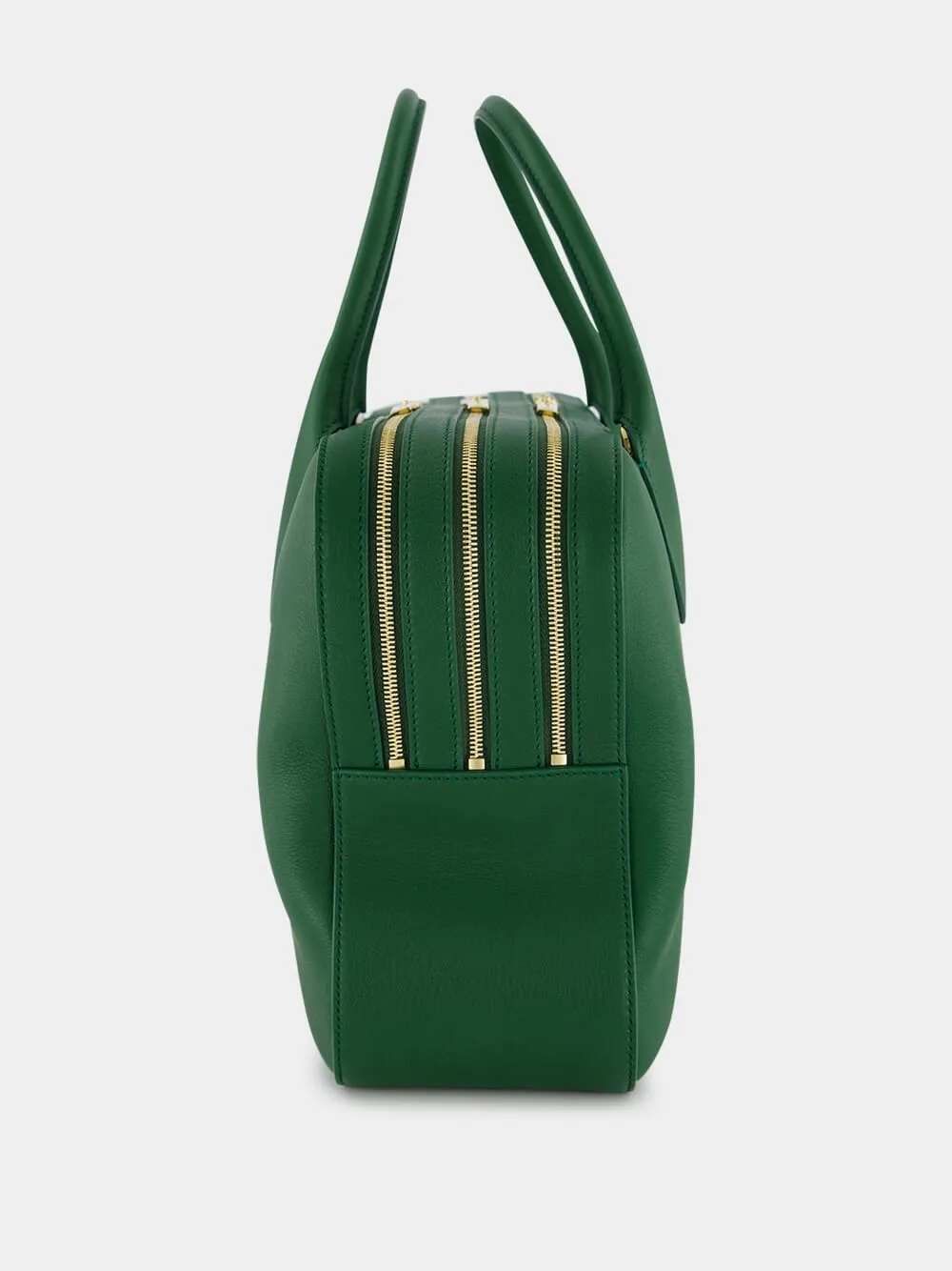 Forest Green Calfskin Leather Top Handle Bag sold by Fashion Clinic product image thumbnail 5