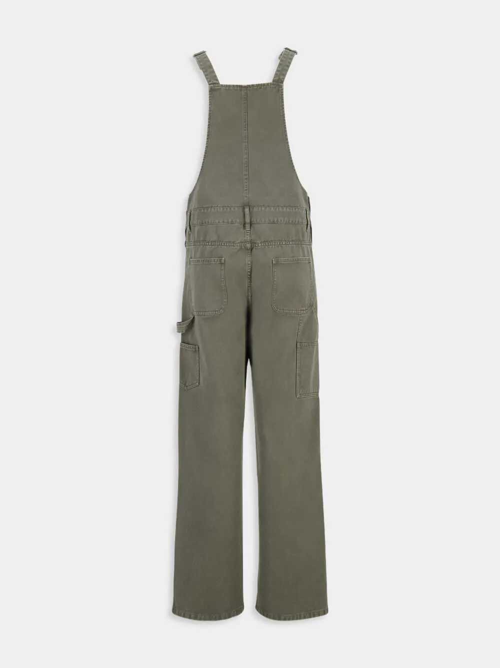 Olive Green Gabardine Overalls sold by Fashion Clinic product image thumbnail 2