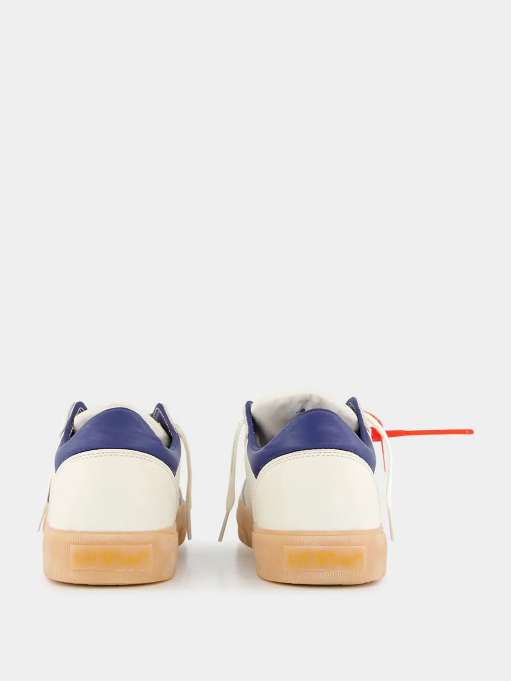 Beige and Blue Vulcanized Low-Top Sneakers sold by Fashion Clinic product image thumbnail 5