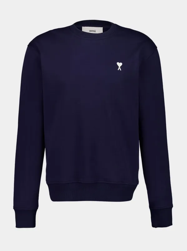 Night Blue Cotton Sweatshirt sold by Fashion Clinic