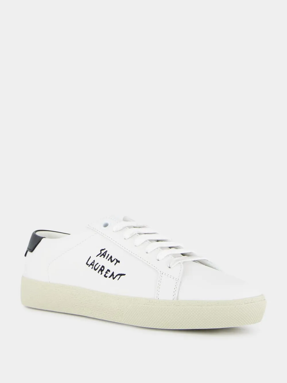 Optic White Court Classic Leather Sneakers sold by Fashion Clinic product image thumbnail 2