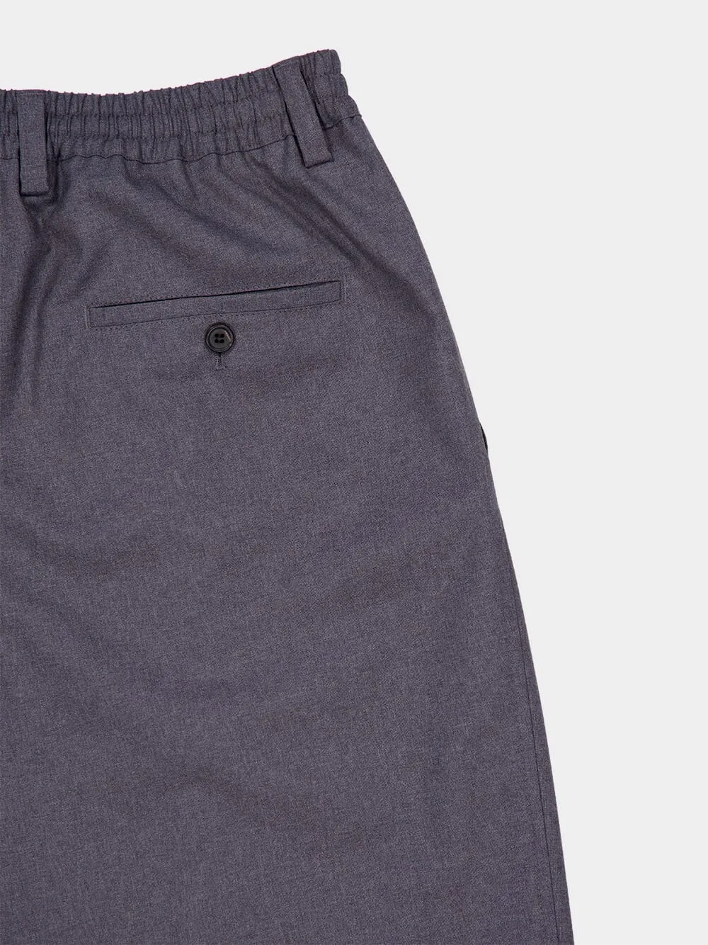 Graphite Grey Tropical Wool Trousers sold by Fashion Clinic product image thumbnail 4