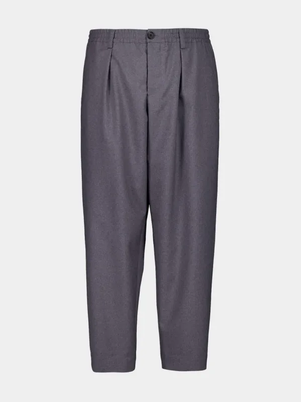 Graphite Grey Tropical Wool Trousers sold by Fashion Clinic