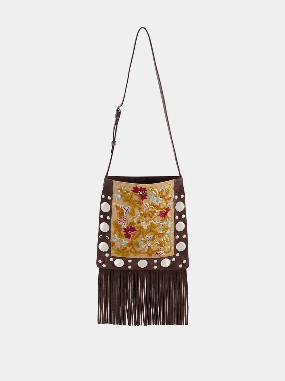Nellcôte Embroidered Shoulder Bag with Fringes sold by Fashion Clinic