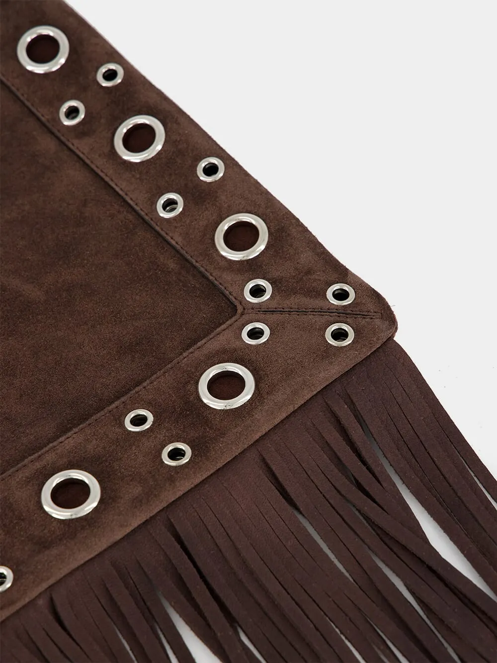 Nellcôte Embroidered Shoulder Bag with Fringes sold by Fashion Clinic product image thumbnail 5