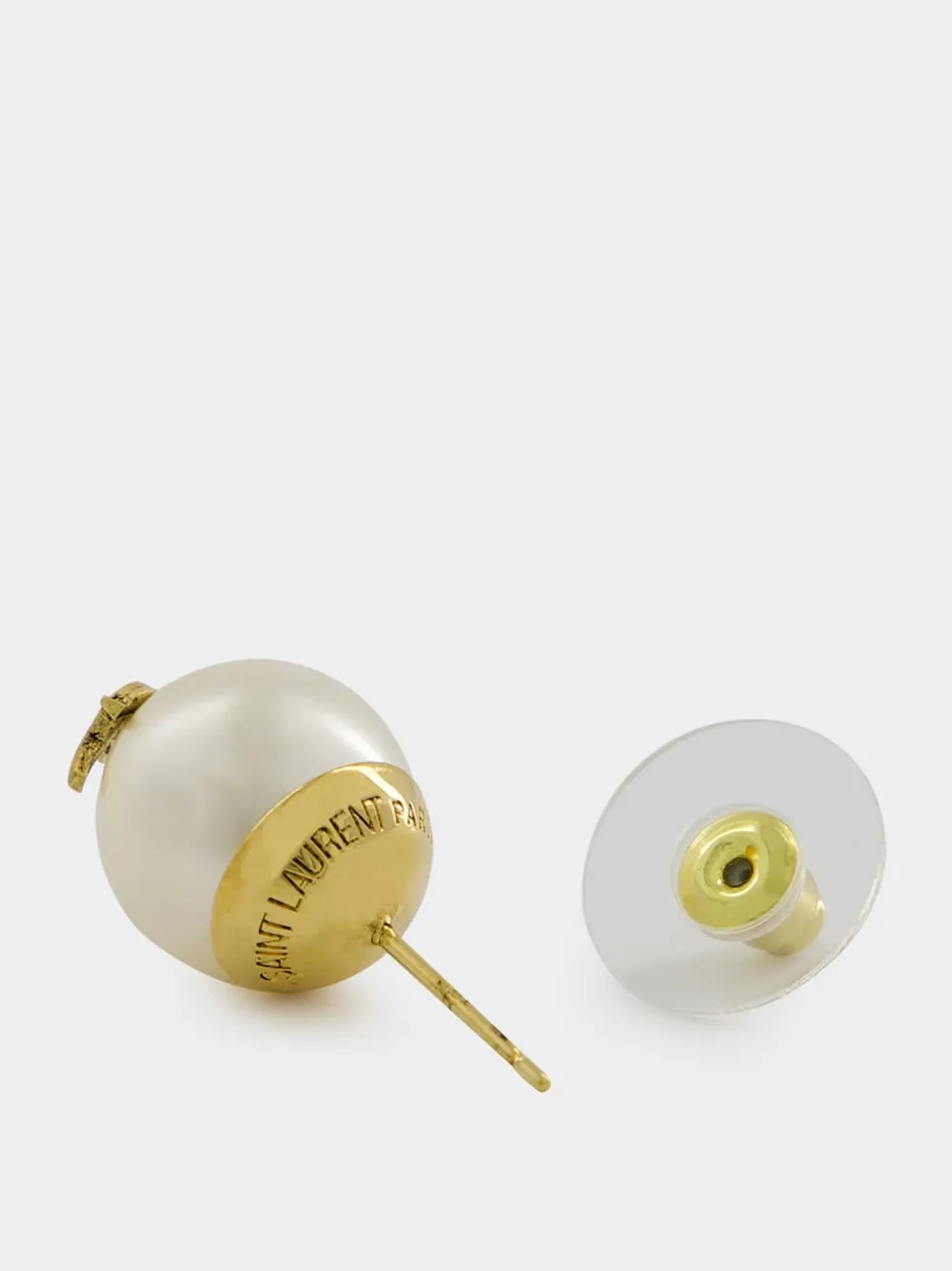 Cassandre Pearl Earrings in Gold and Cream sold by Fashion Clinic product image thumbnail 3