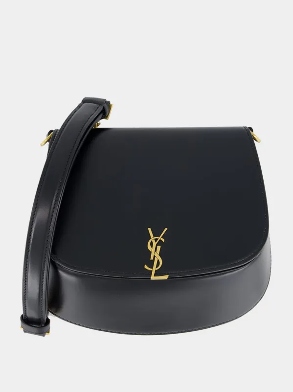 Voltaire Top Handle Bag in Black Box Leather sold by Fashion Clinic