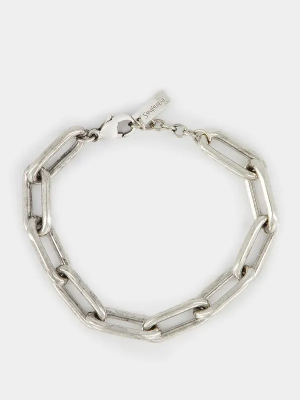 Oval Link Bracelet in Silver Brass sold by Fashion Clinic