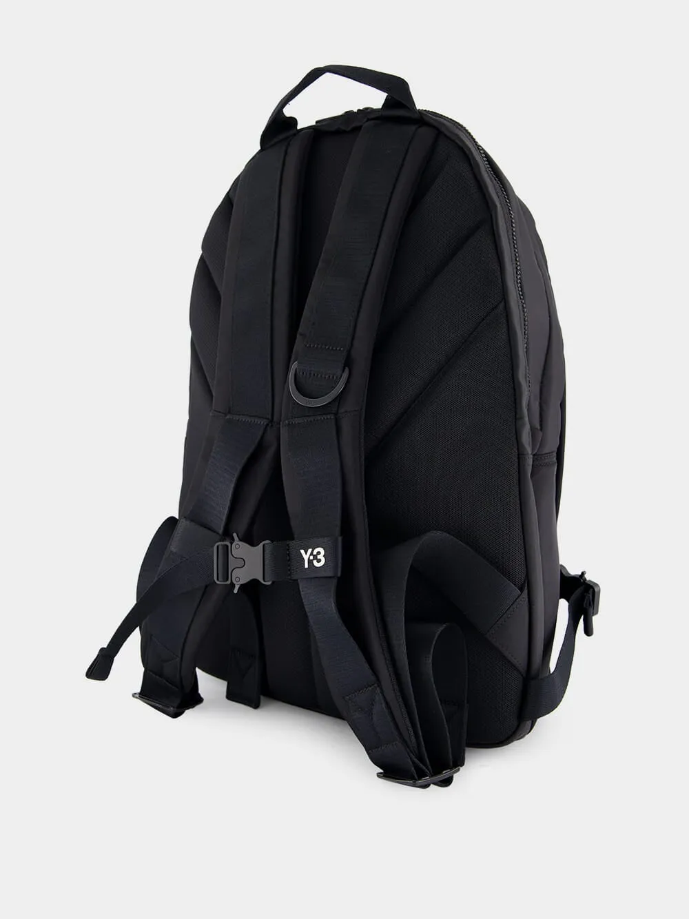 Black Backpack with Utility Straps sold by Fashion Clinic product image thumbnail 4