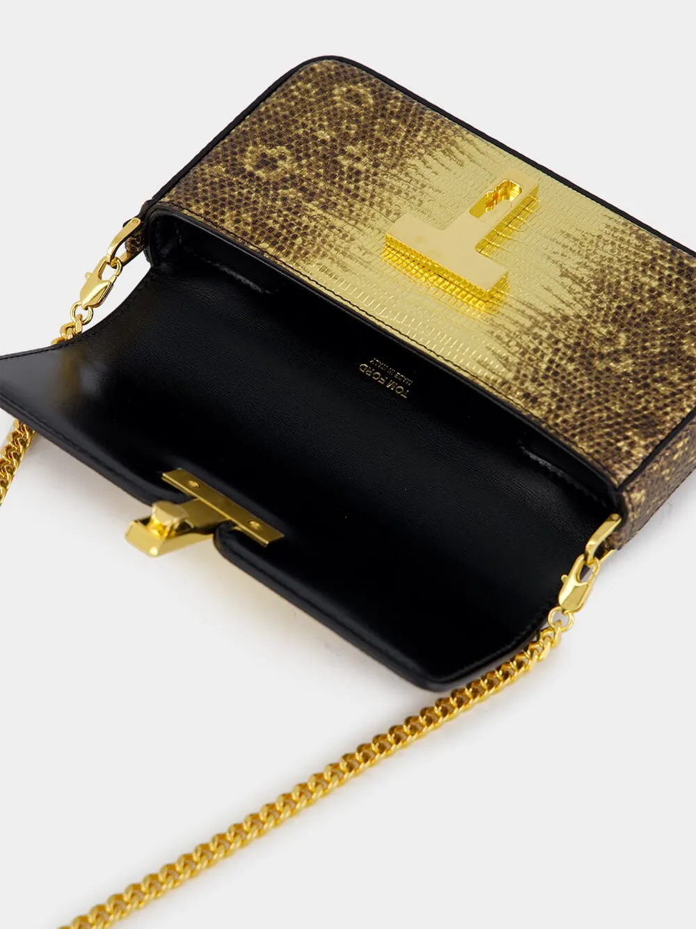 Antique Gold Leather Wallis Mini Bag sold by Fashion Clinic product image thumbnail 5