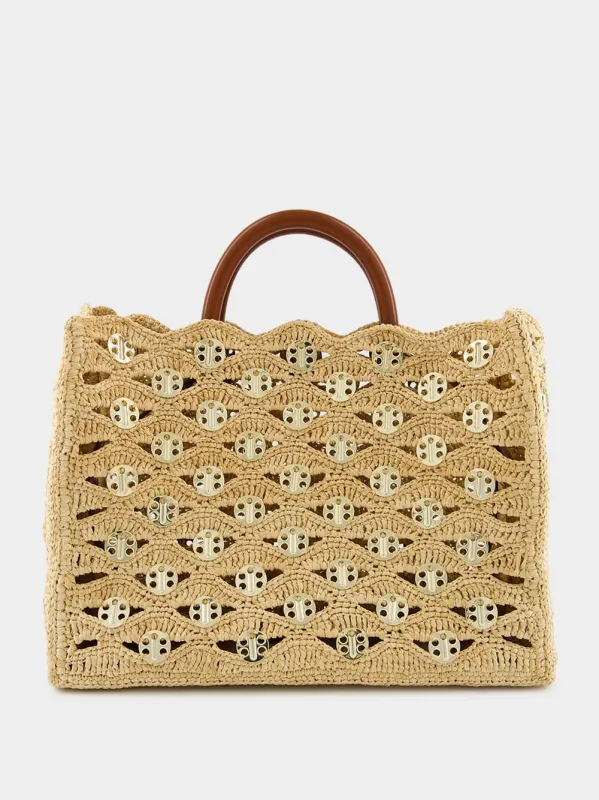Iconic 1969 Raffia Wave Handbag sold by Fashion Clinic