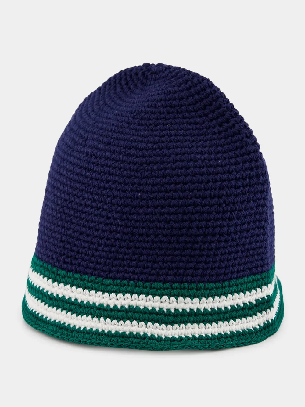 Navy Stripe Crochet Hat sold by Fashion Clinic product image thumbnail 2