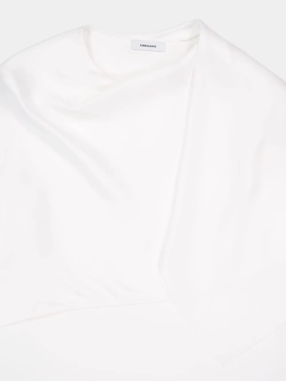 Asymmetric Draped White Top sold by Fashion Clinic product image thumbnail 3