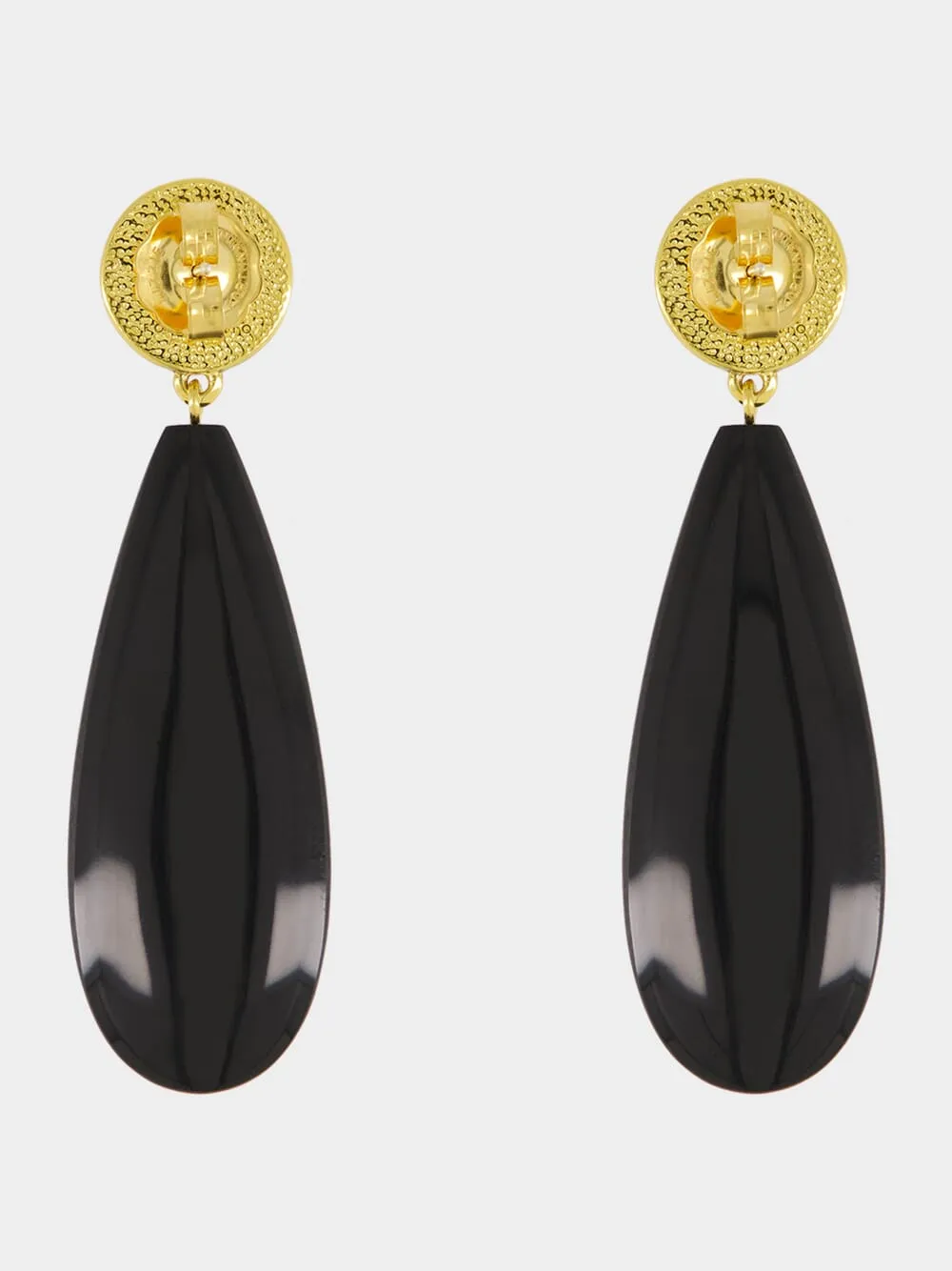 Black Torre Earrings with Midnight Sparkle sold by Fashion Clinic product image thumbnail 2