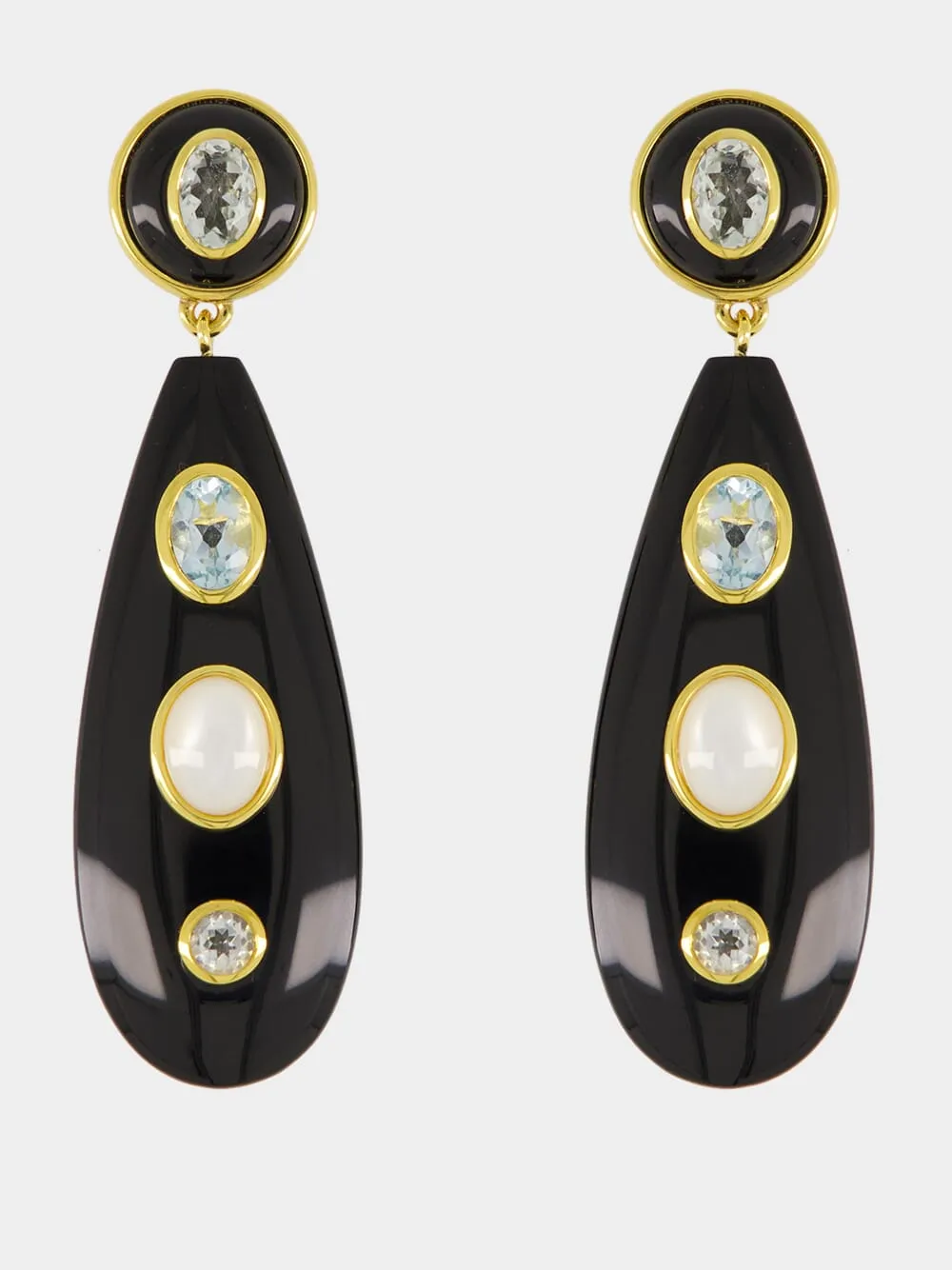 Black Torre Earrings with Midnight Sparkle sold by Fashion Clinic