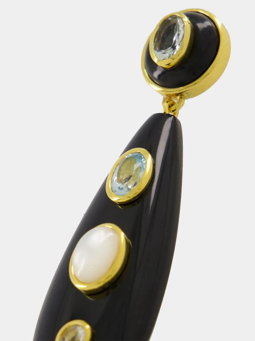 Black Torre Earrings with Midnight Sparkle sold by Fashion Clinic product image thumbnail 3