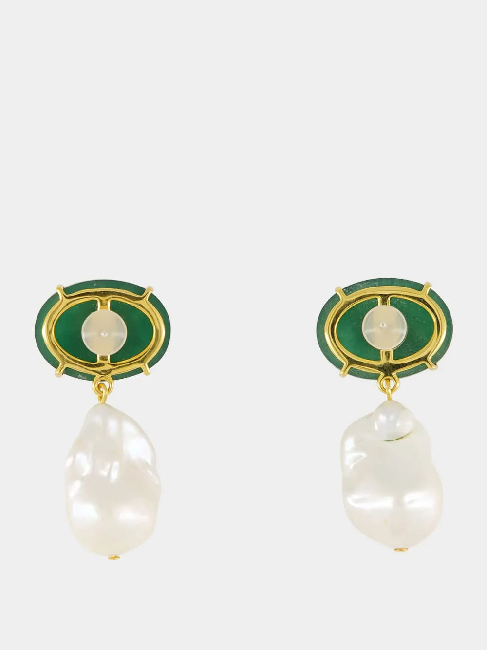 Jade Plaza Pearl Earrings sold by Fashion Clinic product image thumbnail 2