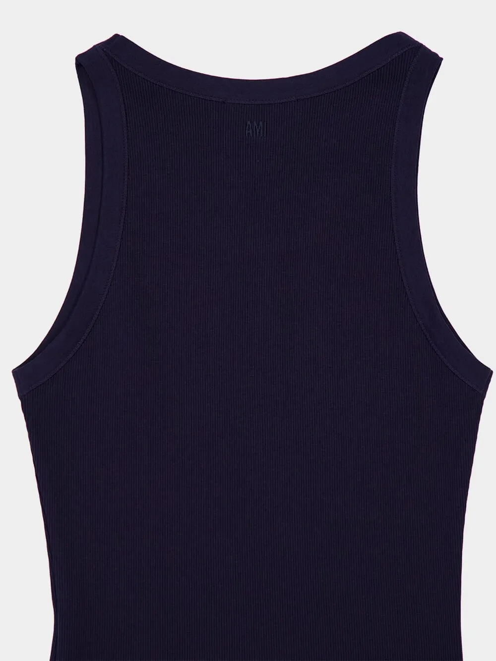 Night Blue Cotton Rib Tank Top sold by Fashion Clinic product image thumbnail 3