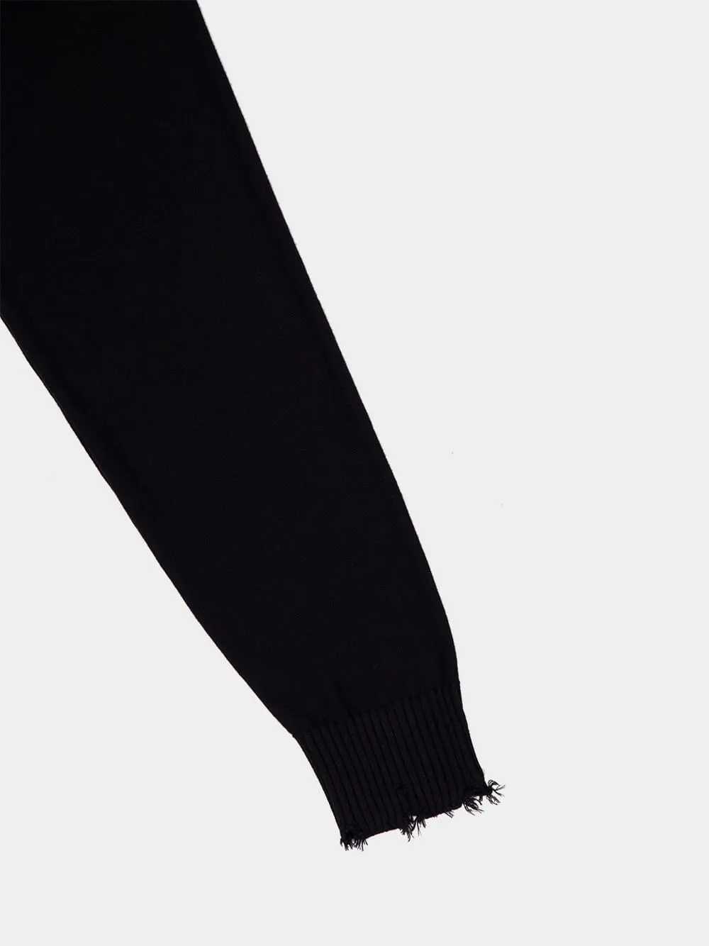 Black Distressed Numbers Crewneck Jumper sold by Fashion Clinic product image thumbnail 4