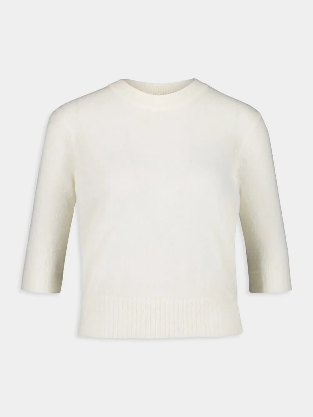Ivory Wool-Alpaca Ty Sweater sold by Fashion Clinic